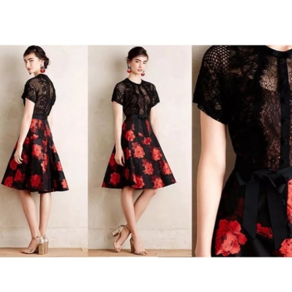 Castilian Rose Dress - Byron Lars (10) ❧ - Picture 4 of 9